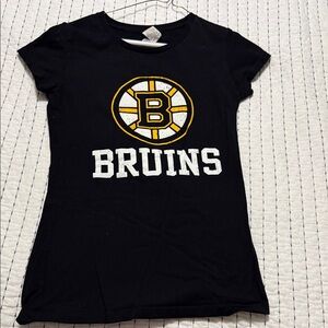 NHL Black T-Shirt with Silver Logo